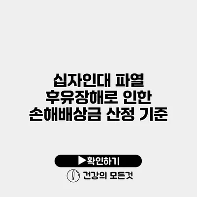 십자인대 파열 후유장해로 인한 손해배상금 산정 기준