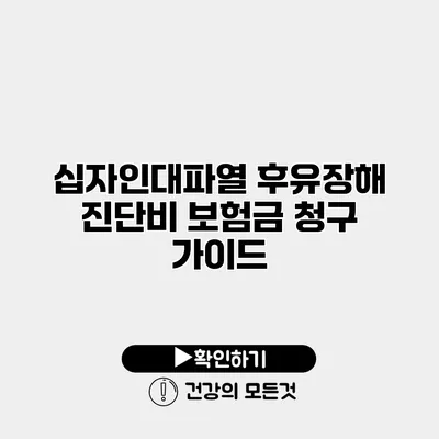 십자인대파열 후유장해 진단비 보험금 청구 가이드