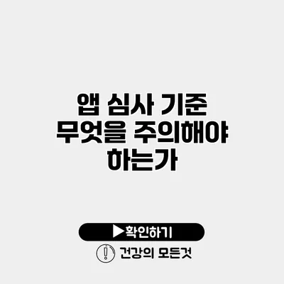 앱 심사 기준 무엇을 주의해야 하는가?