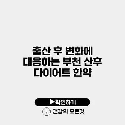 출산 후 변화에 대응하는 부천 산후 다이어트 한약