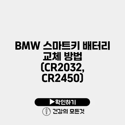 BMW 스마트키 배터리 교체 방법 (CR2032, CR2450)