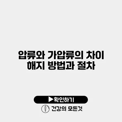 압류와 가압류의 차이 해지 방법과 절차