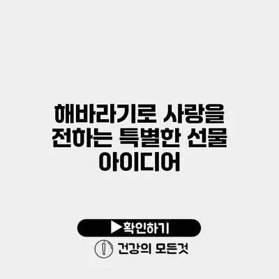 해바라기로 사랑을 전하는 특별한 선물 아이디어